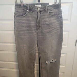 Loft Black/Gray The Curvy 90s High Waist Straight Size 10